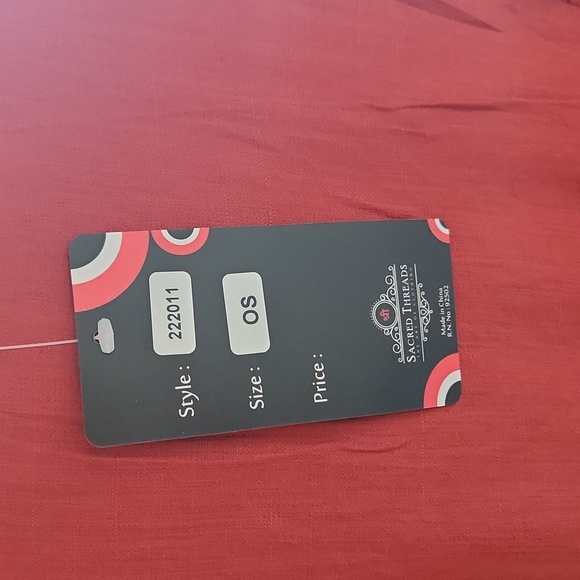 NWT Sacred Threads Rust color ruffled, slip over, blouse or tunic one size - Picture 5 of 7